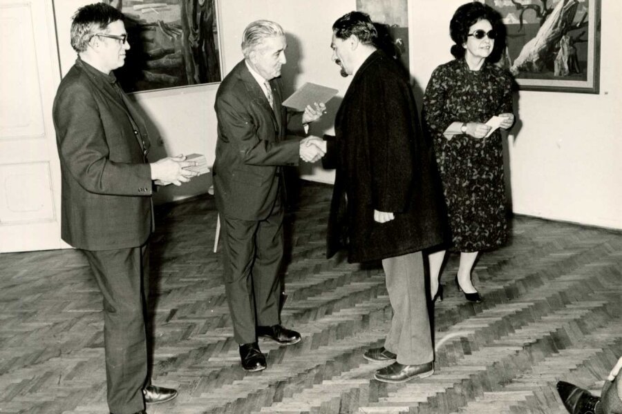 Zleva J. Beran, A. Koutník, ?, G. Pospíšilová